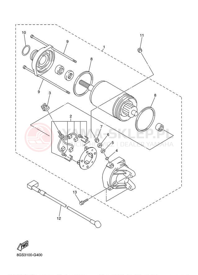 Schemat "rozrusznik" do Yamaha RS VIKING PROFESSIONAL VK10DG