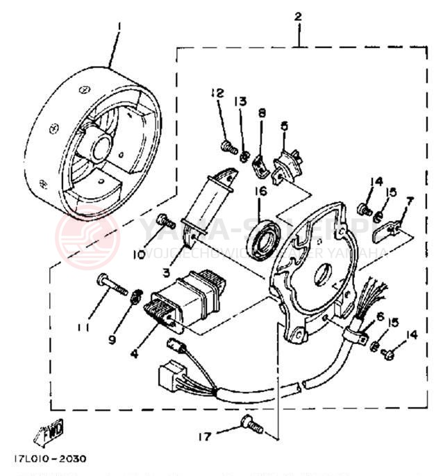 Schemat "Moduł zapłonowy - cewka" do Yamaha CV80K