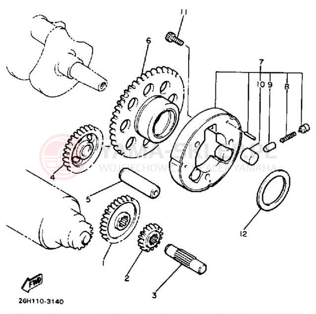 Schemat "rozrusznik" do Yamaha XVZ13U/XVZ13UC