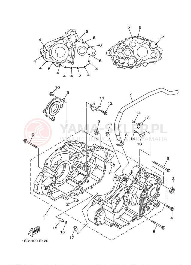 Schemat "Obudowa silnika" do Yamaha RAPTOR 700 SE YFM7RSEZ
