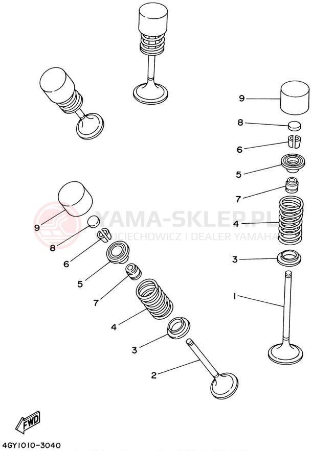 Schemat "zawory" do Yamaha TTR250 TTR250N/TTR250NC