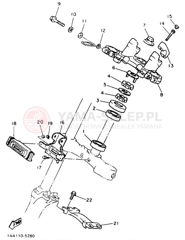 Schemat "Półki zawieszenia" do Yamaha MAXIM X XJ700XNC/XJ700XN