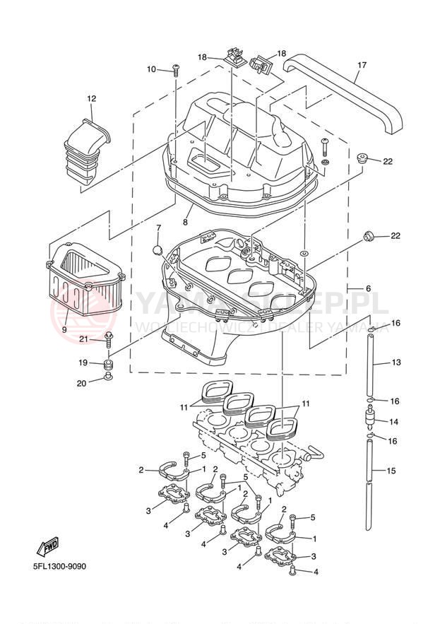 Schemat "Wtrysk paliwa" do Yamaha YZFR7 YZFR7L