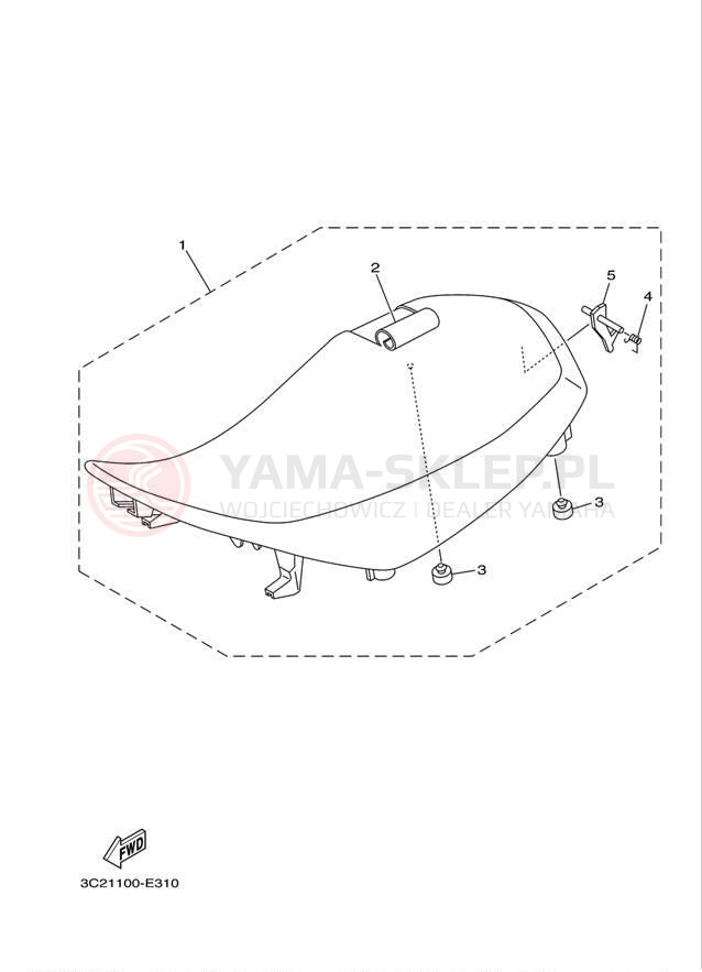 Schemat "siedzenie" do Yamaha WOLVERINE 450 4WD YFM45FXZW