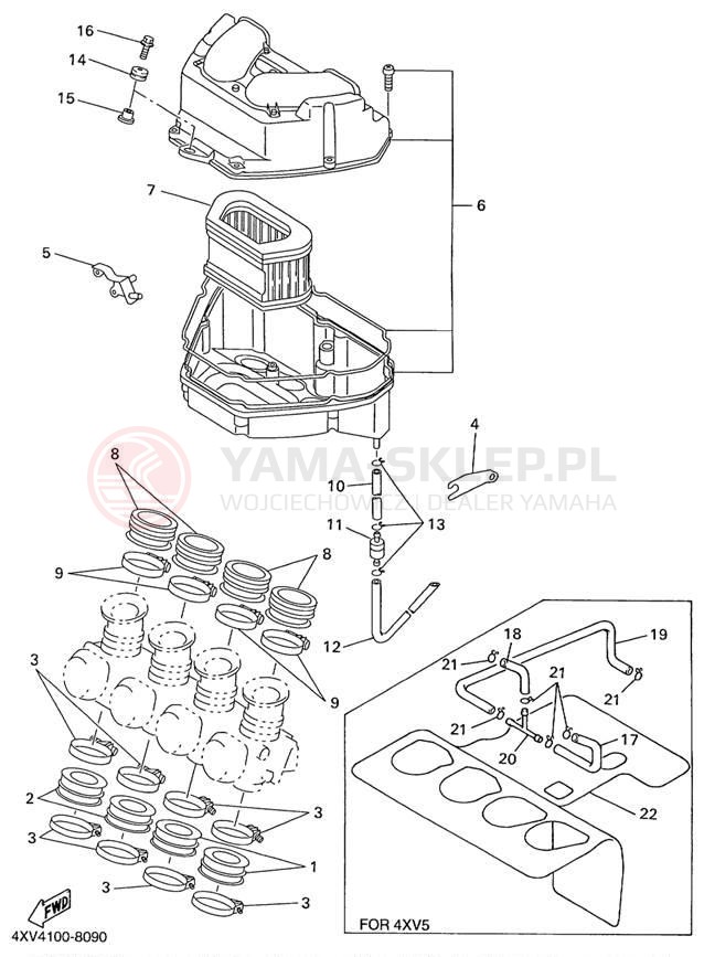 Schemat "Wtrysk paliwa" do Yamaha YZFR1 YZFR1KC/YZFR1K