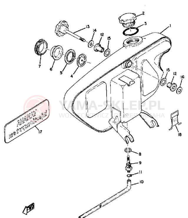 Schemat "Miska olejowa" do Yamaha DS6C