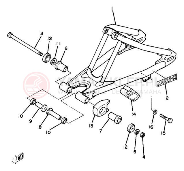 Schemat "wahacz" do Yamaha YZ80G