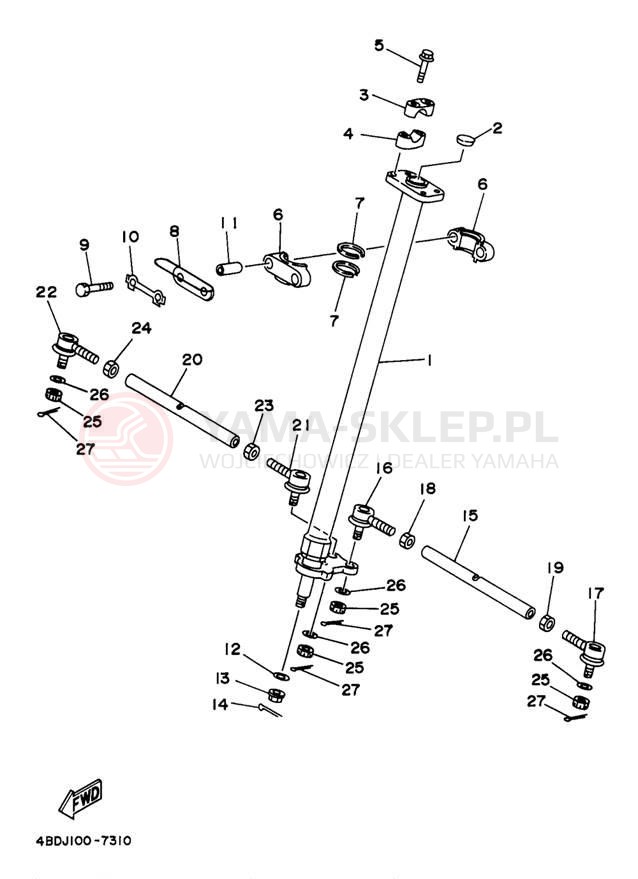 Schemat "Półki zawieszenia" do Yamaha TIMBERWOLF 2WD YFB250UJ_M