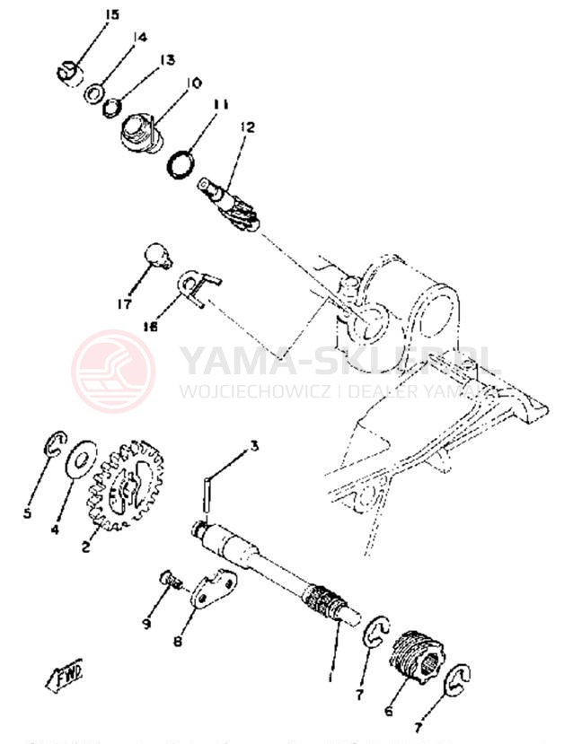 Schemat "Tryby licznika" do Yamaha RD400F