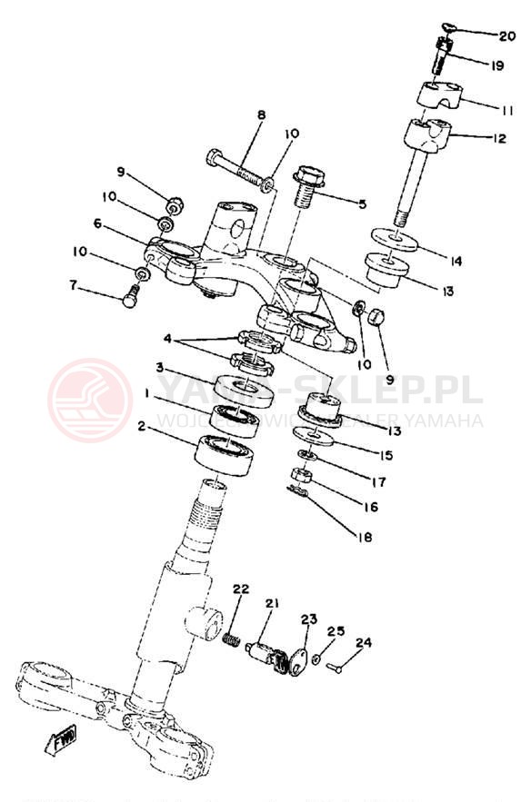 Schemat "Półki zawieszenia" do Yamaha XS850H