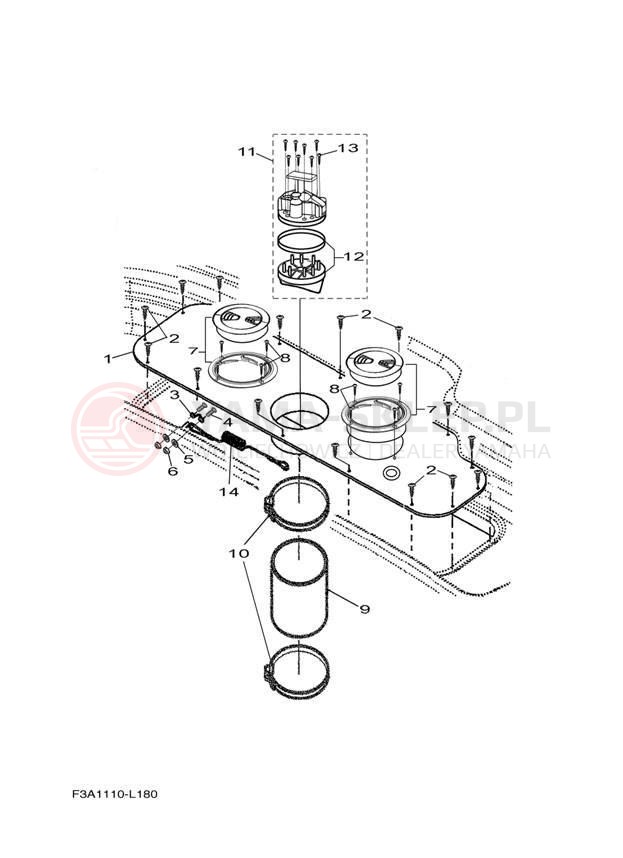 Schemat "JET UNIT" do Yamaha SX192 RM1800CM/RM1800DM