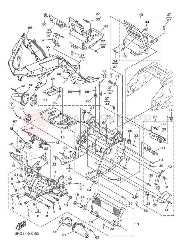 Schemat "rama" do Yamaha APEX SE RX10PSBB/RX10PSBL