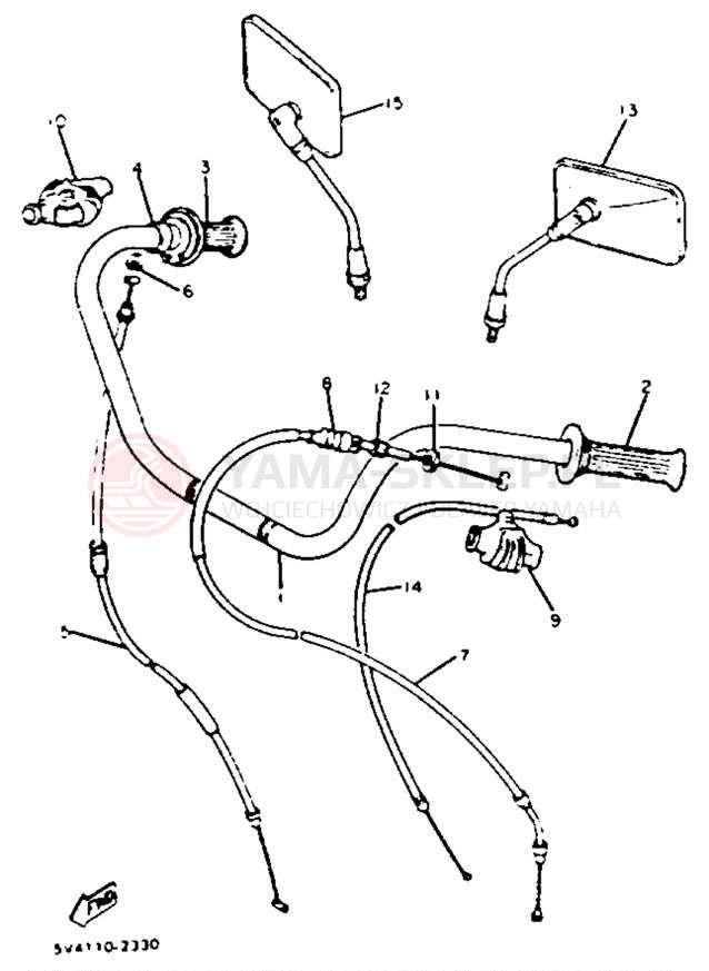 Schemat "Pompa hamulcowa przednia" do Yamaha XS650SK