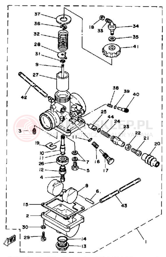 Schemat "Gaźnik" do Yamaha YT175J