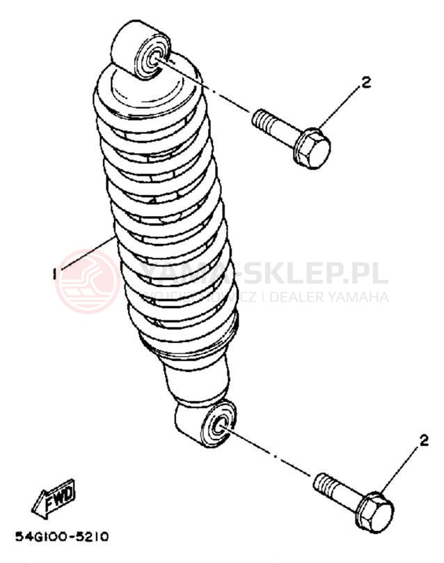 Schemat "zawieszenie tył" do Yamaha BIG WHEEL ELEC START BW200EU