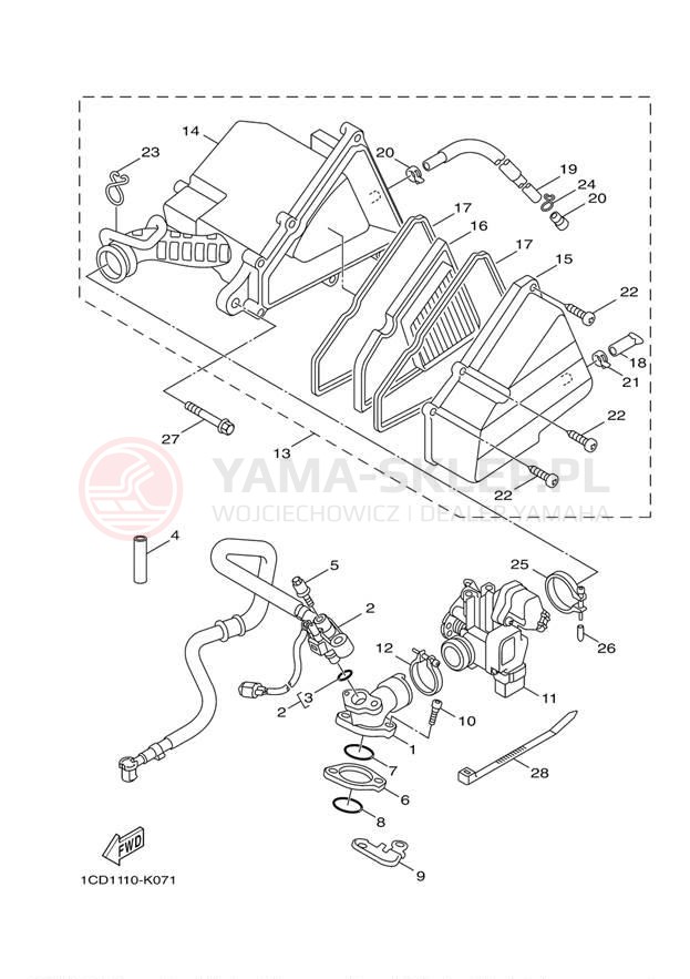 Schemat "Wtrysk paliwa" do Yamaha ZUMA 50F YW50FEO/YW50FEGY
