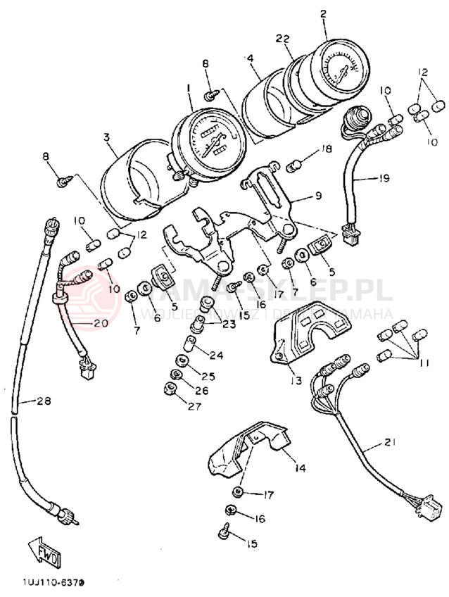 Schemat "licznik" do Yamaha RADIAN YX600S/YX600SC