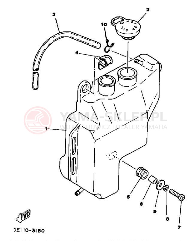 Schemat "Miska olejowa" do Yamaha YT125K