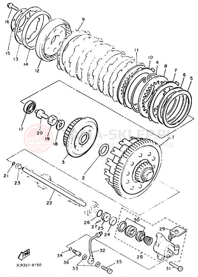 Schemat "sprzęgło" do Yamaha V-MAX 1200 VMX12E/VMX12EC