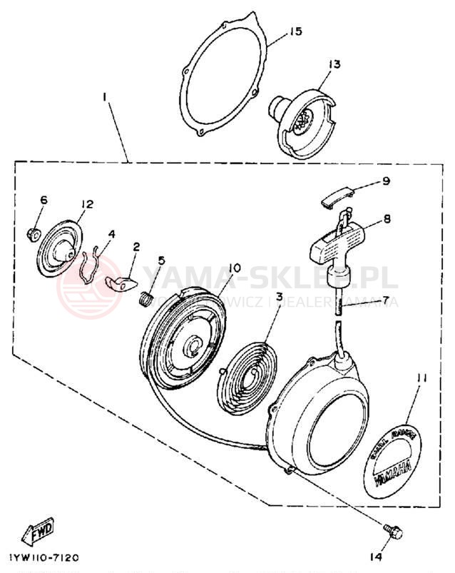 Schemat "rozrusznik" do Yamaha YFM350ERT