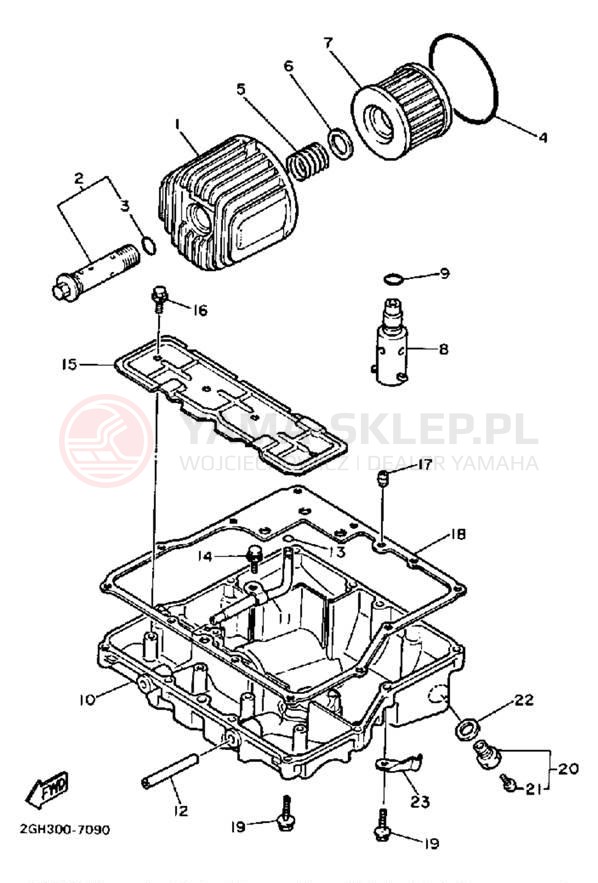 Schemat "Filtr oleju" do Yamaha FZR750RT