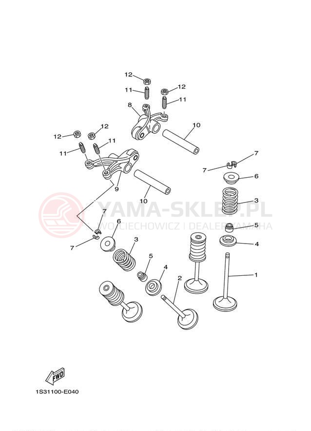 Schemat "zawory" do Yamaha GRIZZLY 550 EPS 4WD YFM5FGPDL