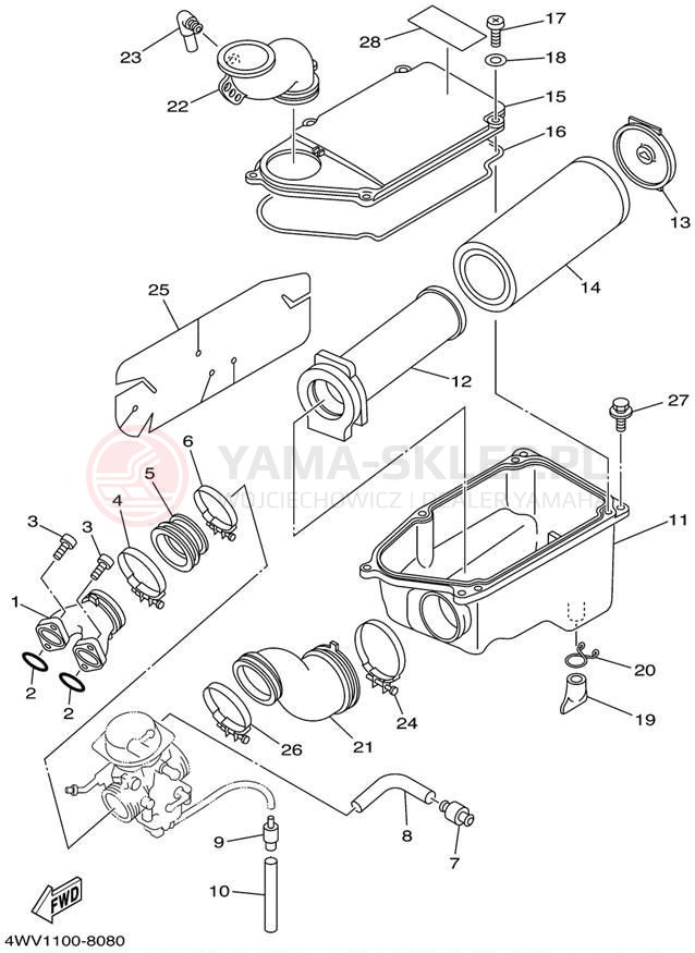 Schemat "Wtrysk paliwa" do Yamaha GRIZZLY YFM600FWAL/YFM600FWAL