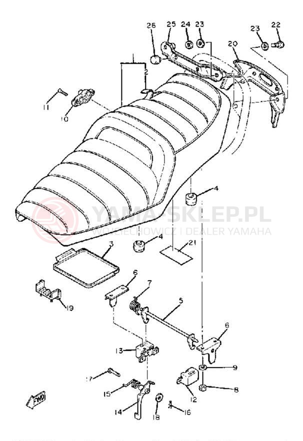 Schemat "siedzenie" do Yamaha XS850LG