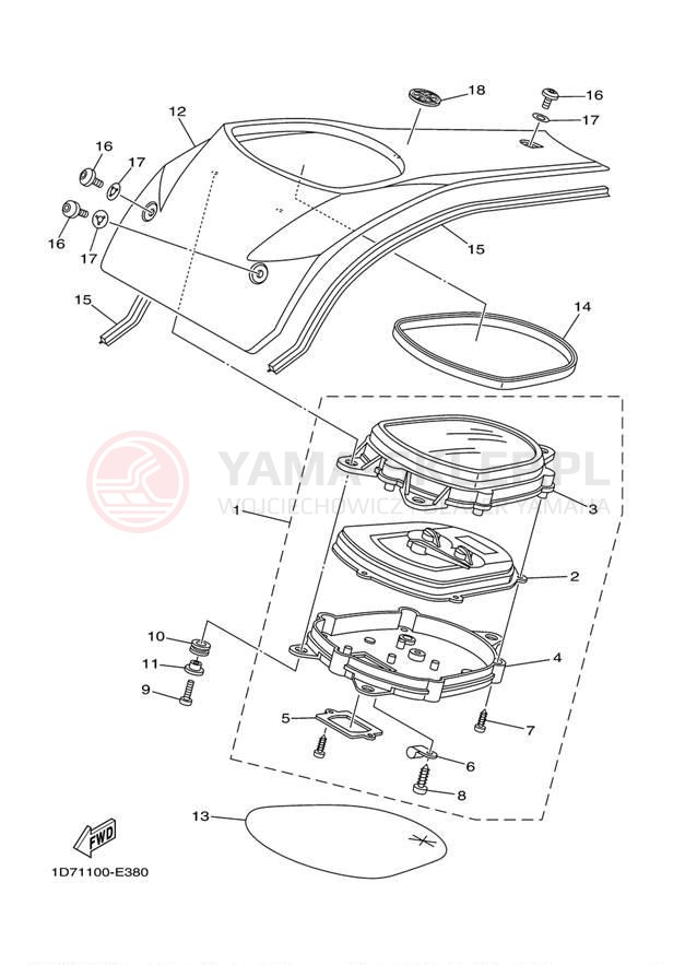 Schemat "licznik" do Yamaha ROADLINER S XV19SV/XV19SVC