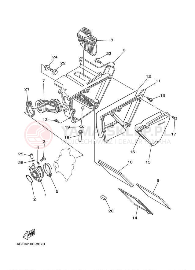 Schemat "Wtrysk paliwa" do Yamaha XT225 XT225RC/XT225R