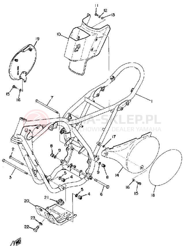Schemat "rama" do Yamaha DT2MX/RT2MX