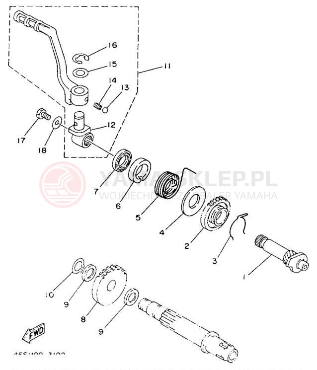 Schemat "rozrusznik" do Yamaha YZ80E1