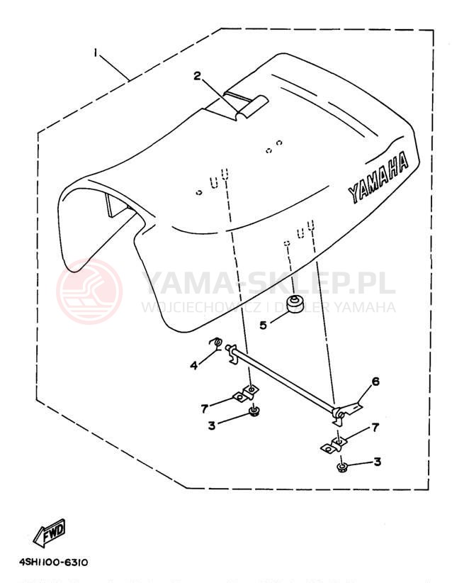 Schemat "siedzenie" do Yamaha KODIAK 4WD YFM400FWK