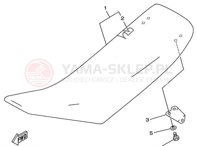 Schemat "siedzenie" do Yamaha COMPETITION YZ250L1