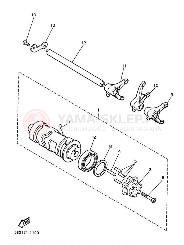 Schemat "Wodziki, automat" do Yamaha VIRAGO 750 XV750J1/XV750JC1