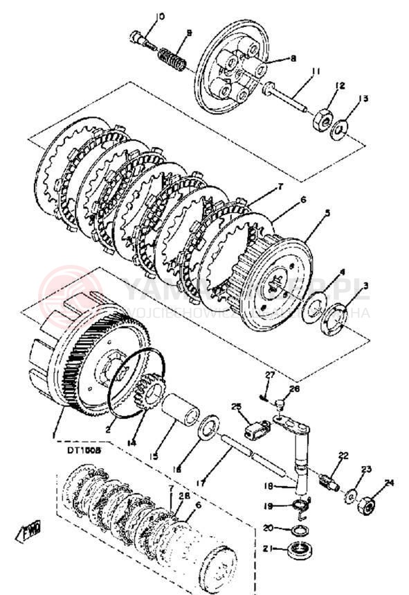 Schemat "sprzęgło" do Yamaha DT100A