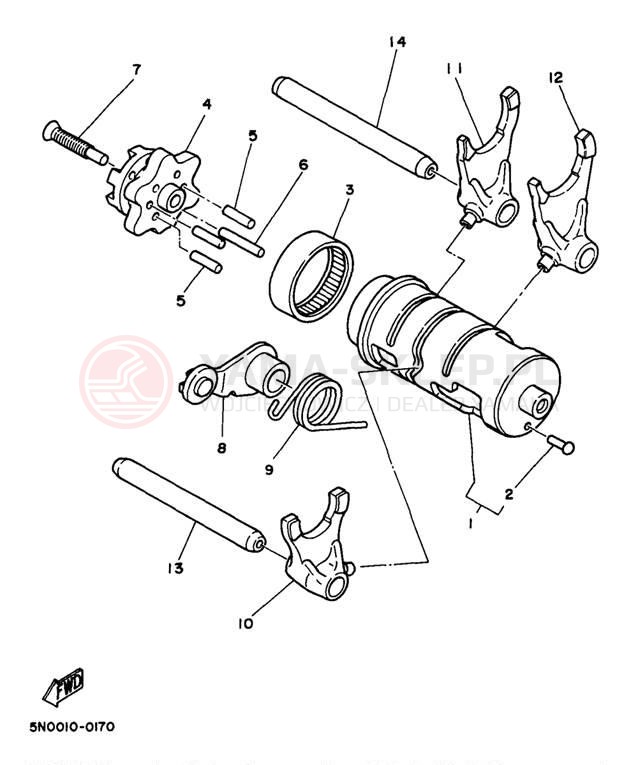 Schemat "Wodziki, automat" do Yamaha TW200 TW200R/TW200RC