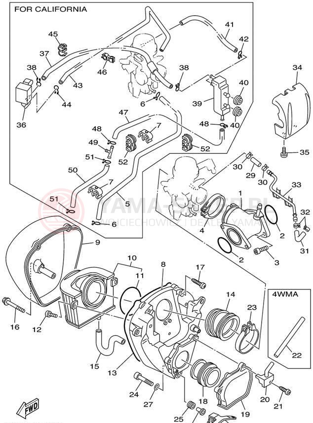 Schemat "Wtrysk paliwa" do Yamaha ROAD STAR XV1600AP/XV1600APC