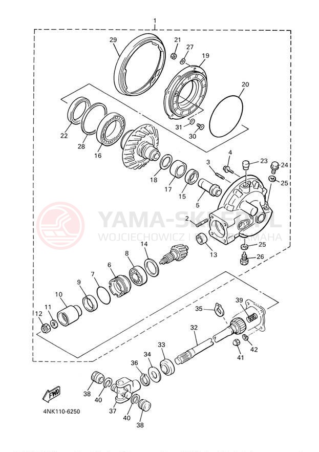 Schemat "Wał napędowy" do Yamaha VENTURE XVZ1300TFN/XVZ1300TFN