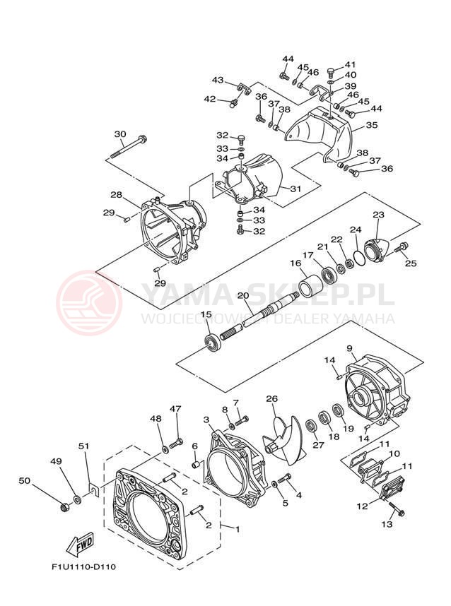 Schemat "JET UNIT" do Yamaha SX230High Output SRT1100D