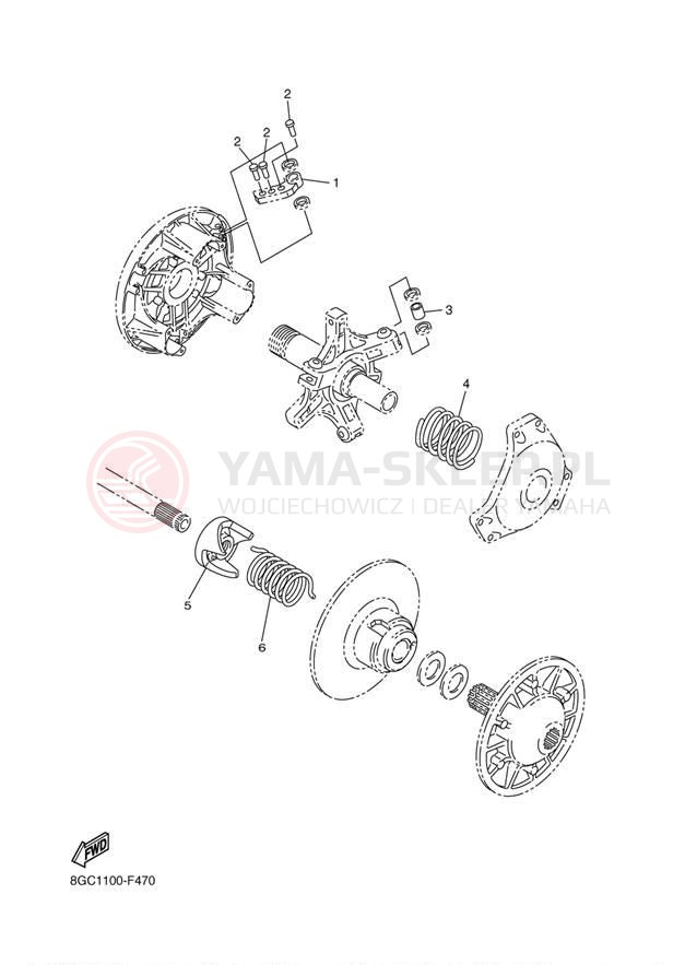 Schemat "DRIVE SETTING" do Yamaha PHAZER RTX PZ50RTDW