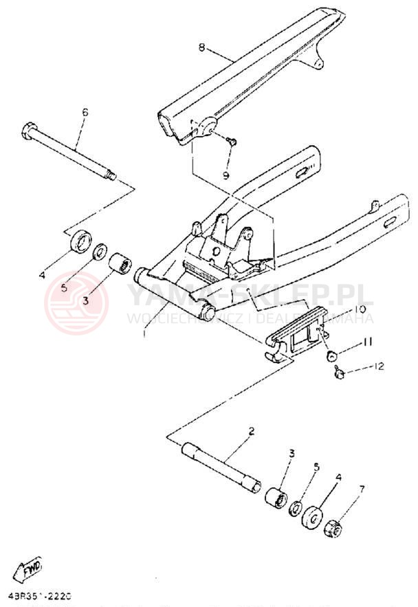 Schemat "wahacz" do Yamaha SECA II XJ600SE/XJ600SEC