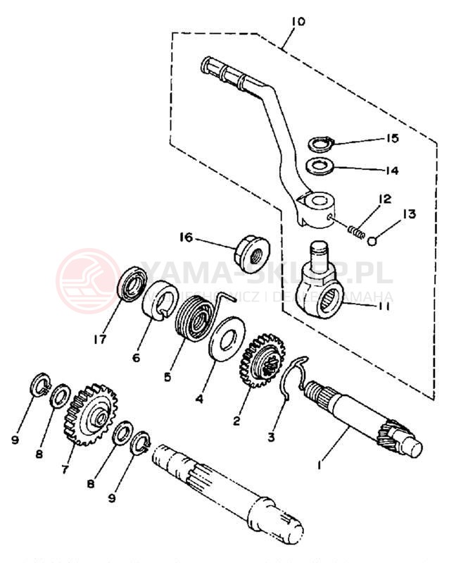 Schemat "rozrusznik" do Yamaha WR200RD