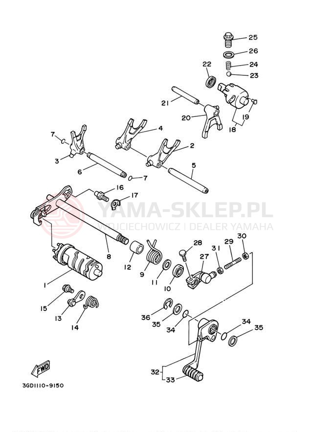 Schemat "Wodziki, automat" do Yamaha WARRIOR YFM350XNC/YFM350XN