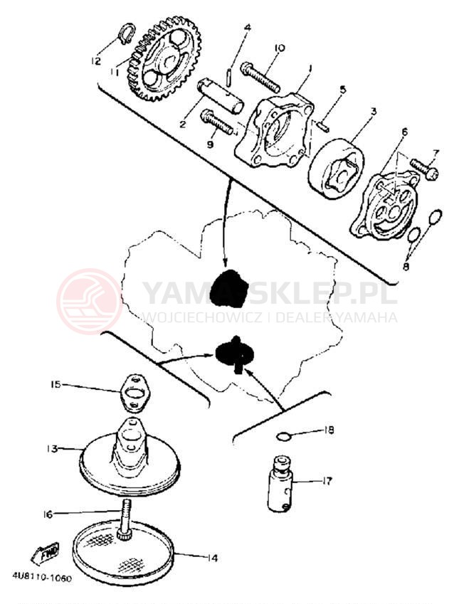 Schemat "Pompa olejowa" do Yamaha XJ550RJ