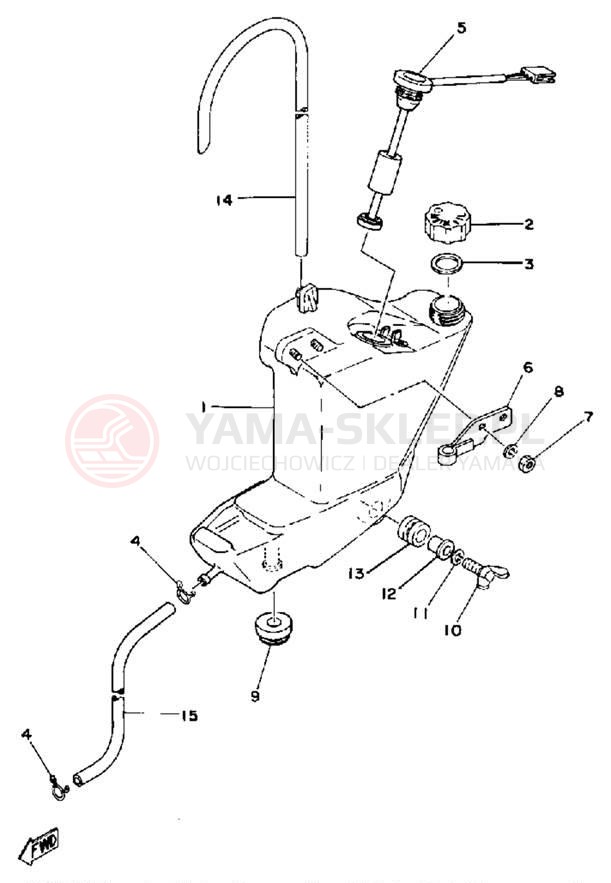Schemat "Miska olejowa" do Yamaha DT250F