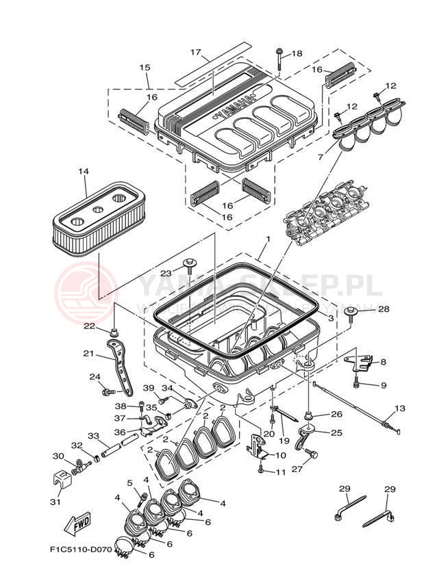 Schemat "Wtrysk paliwa" do Yamaha AR230 SRT1000BD