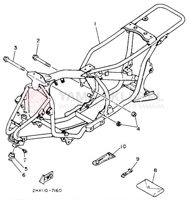 Schemat "rama" do Yamaha CHAMP YFM100T