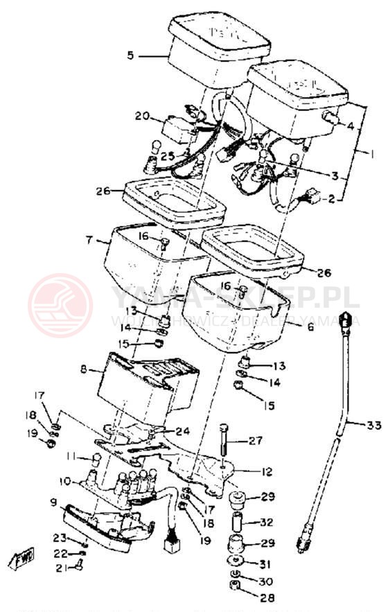 Schemat "Przędkościomierz" do Yamaha XS1100H