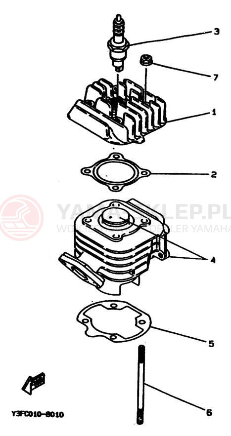 Schemat "cylinder" do Yamaha ZUMA II CW50J